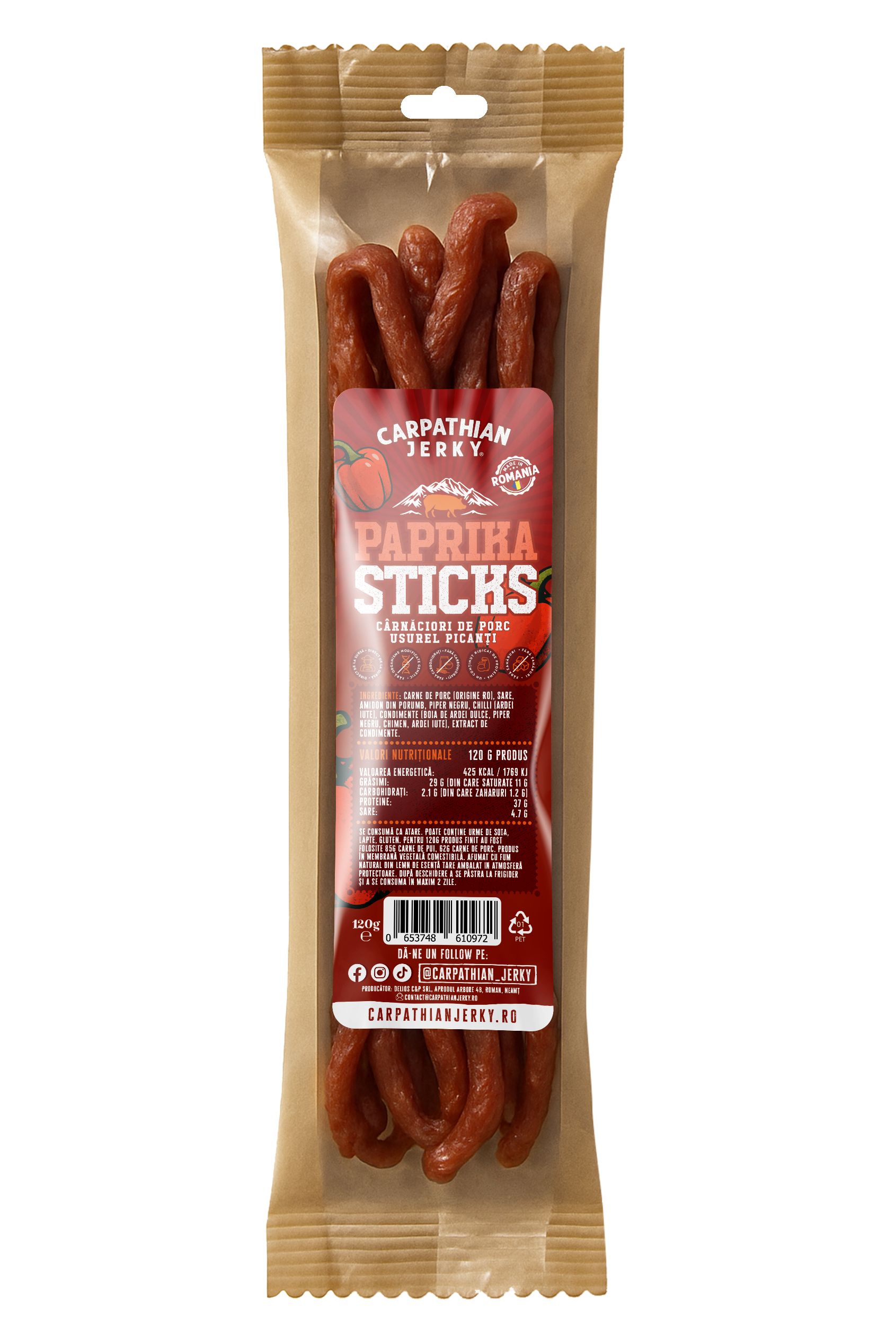 Carpathian Jerky Paprika Sticks